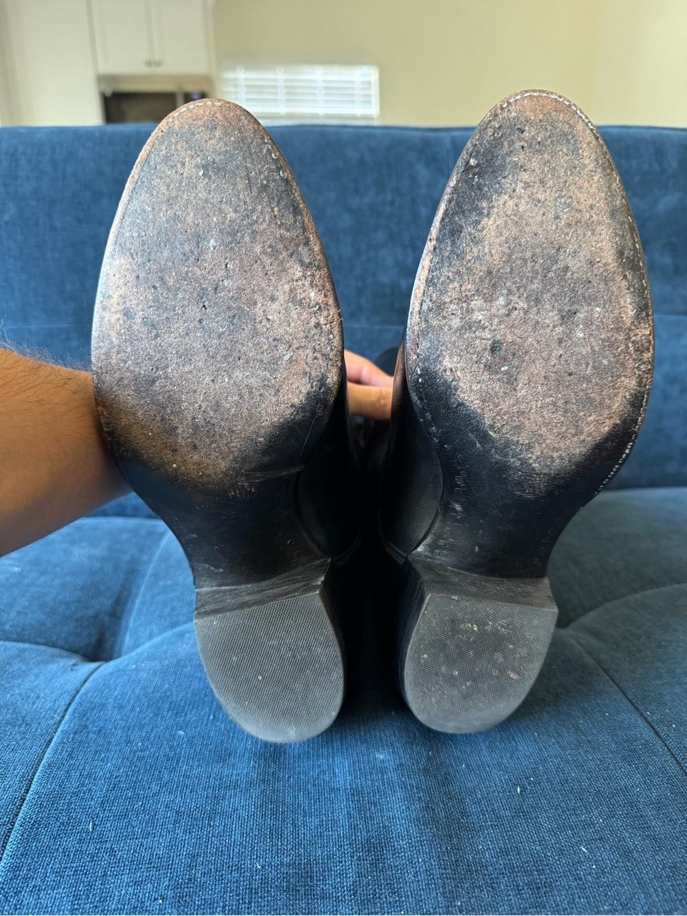 Vintage Lucchese 9D Black Stovetop Leather Cowboy Boots - Picture 7 of 9